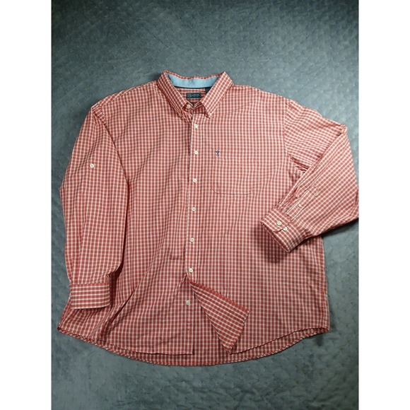 Arrow Other - Arrow USA 1851 Mens 4XL Red White Gingham Check Long Sleeve Button Down Shirt